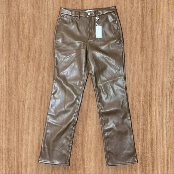 Size 14 Good American Faux Leather Pants - Better Than Leather Good Icon - Picture 5 of 12